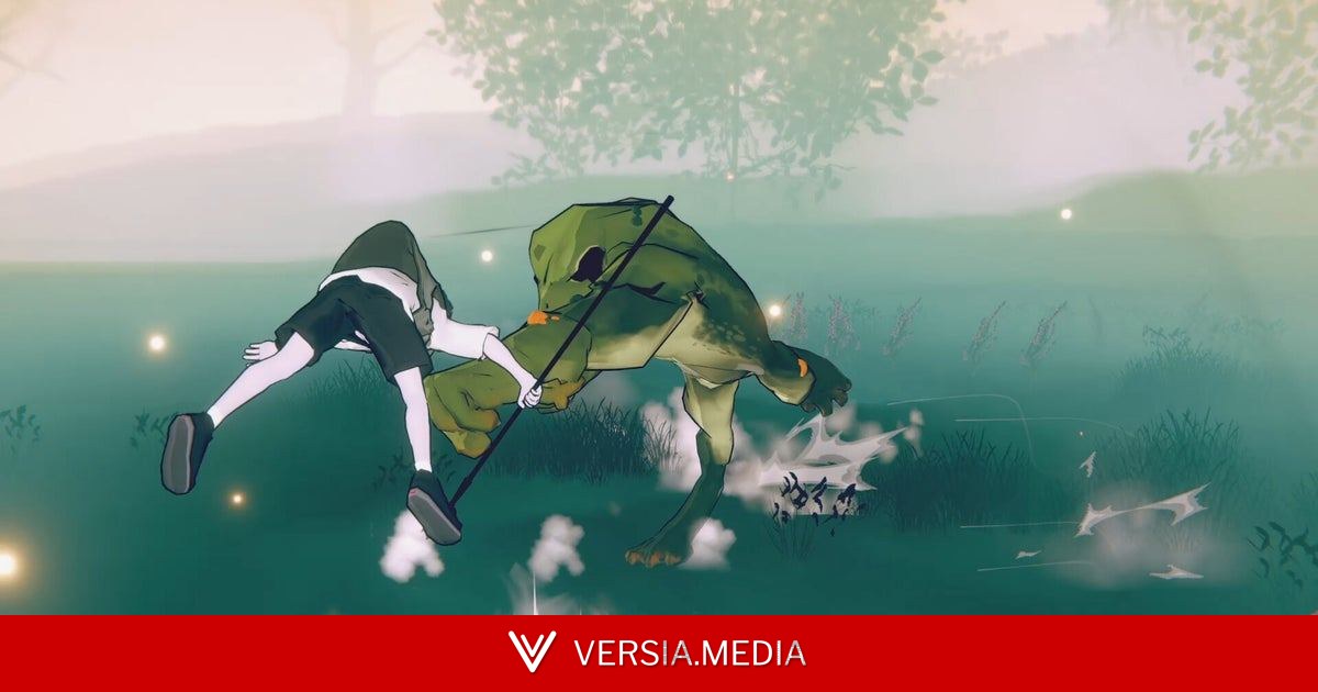 Punch a buff frog and try not to let it hit you back with its massive tongue in the frenetic BREKEKEKEX