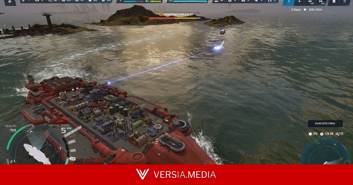 Hooded Horse’s new strategy game Rogue Carrier has you captaining a research ship on a planet where the seas boil with violent squid